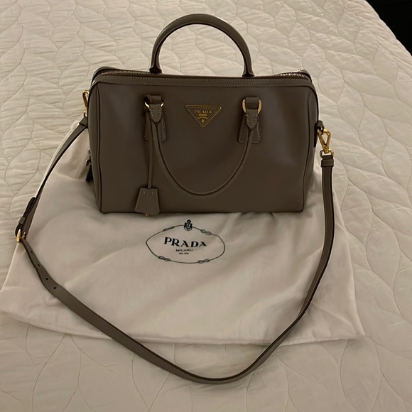 Prada Bags Prada Saffiano Bowler Bag With Strap Poshmark